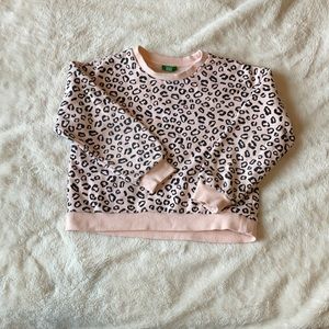 Pink cheetah print sweatshirt